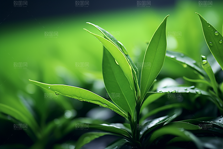 茶叶春季茶园摄影图