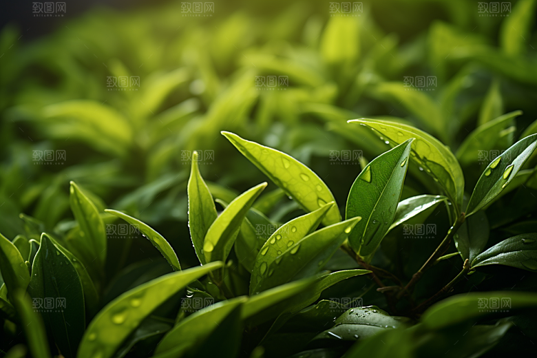 茶叶采茶茶山摄影图