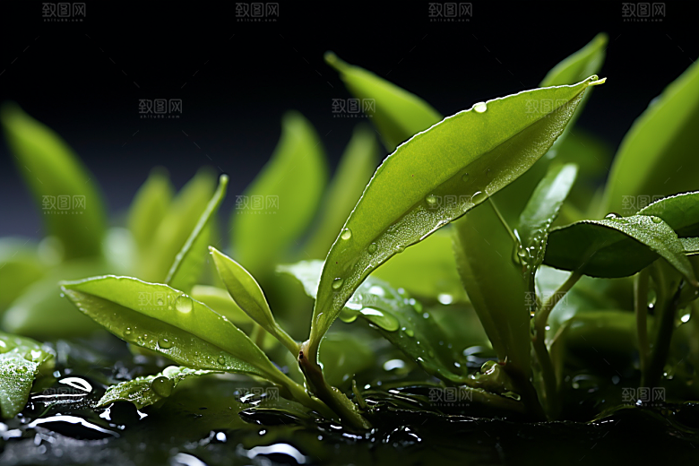 茶叶春季茶树摄影图