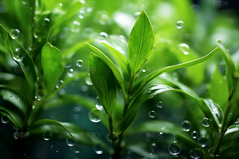 茶叶雨前龙井自然摄影图