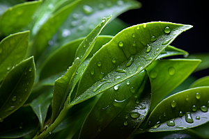 茶叶雨前龙井茶园摄影图