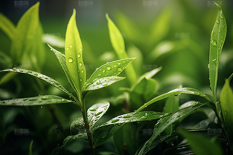 茶叶春茶采茶摄影图