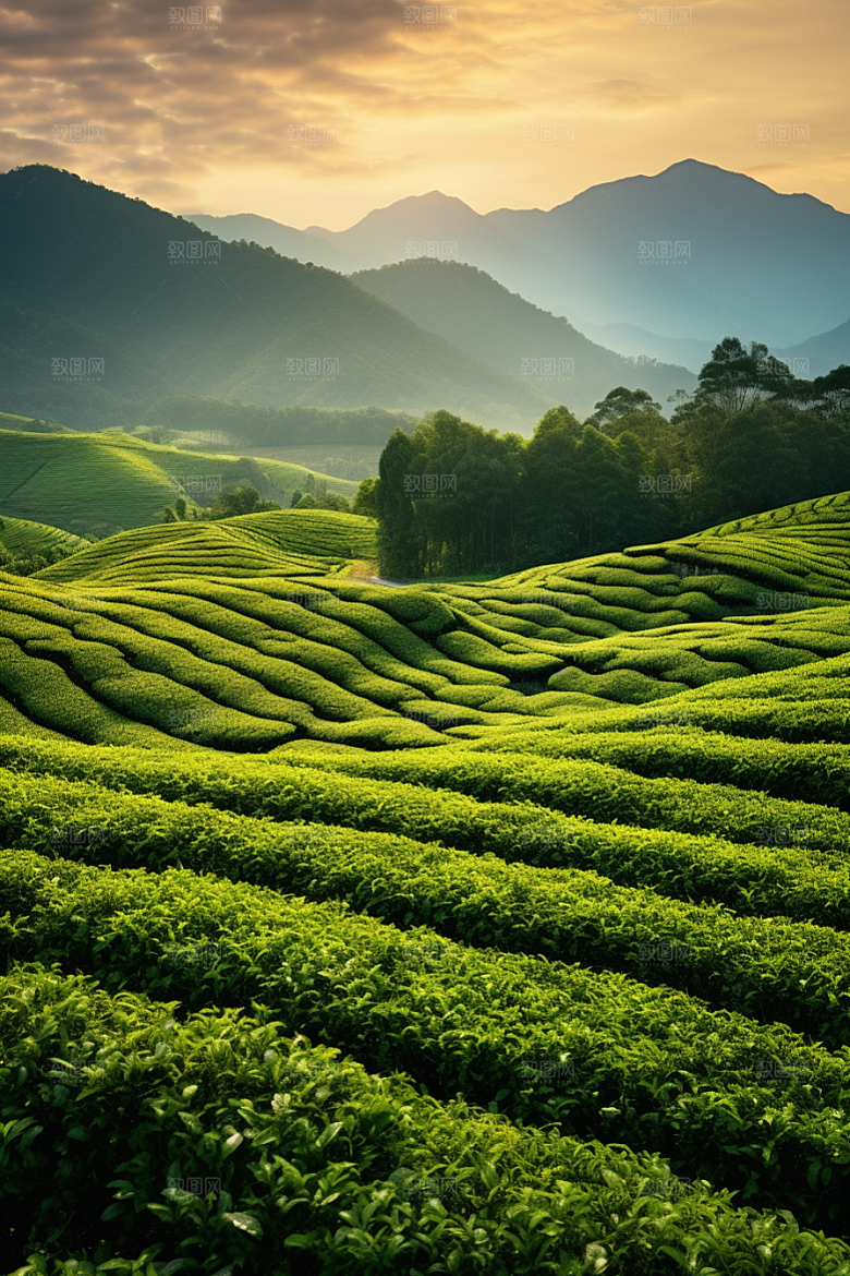 茶叶清新茶树摄影图