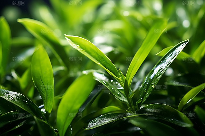 茶叶自然茶树摄影图