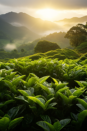 茶叶茶园高清摄影图