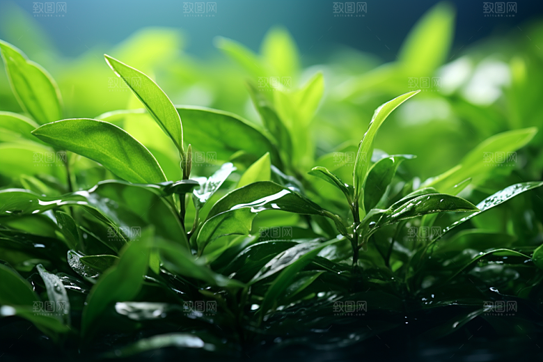 茶叶茶山清新摄影图