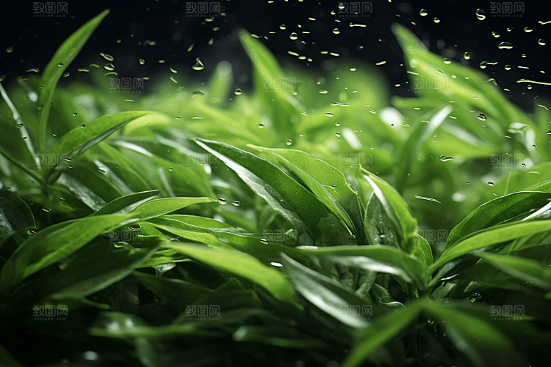 茶叶茶园雨前龙井摄影图