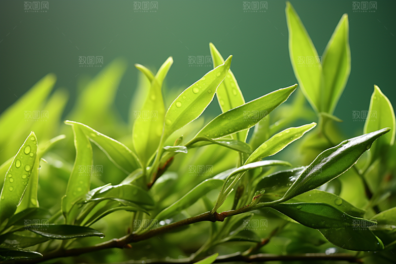 茶叶雨前龙井春茶摄影图