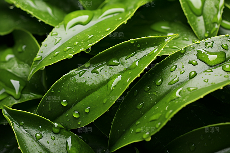 茶叶自然茶山摄影图