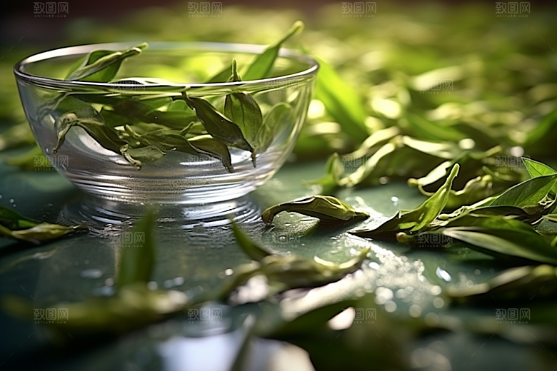 茶叶采茶茶园摄影图