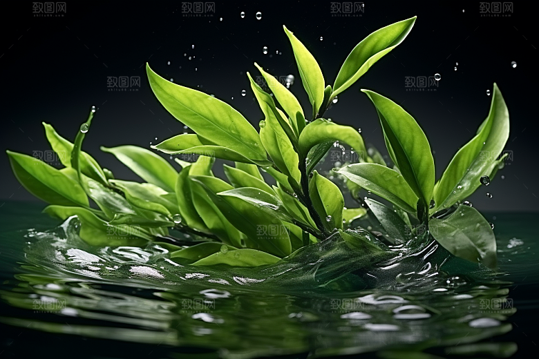 茶叶茶树春茶摄影图