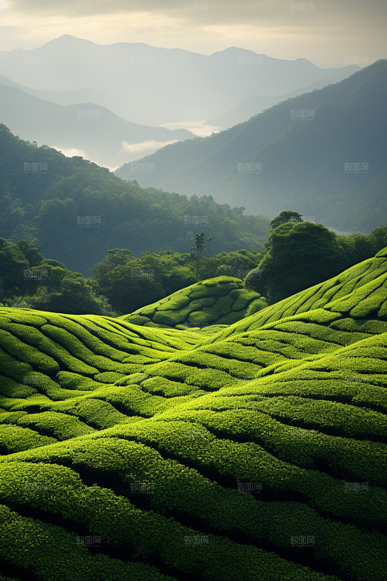 茶叶清明谷雨茶树摄影图