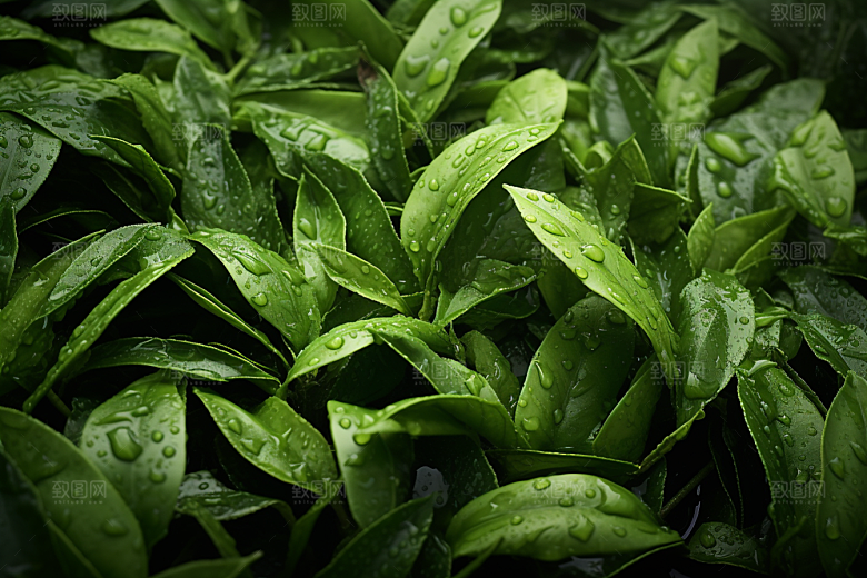 茶叶春天茶山摄影图