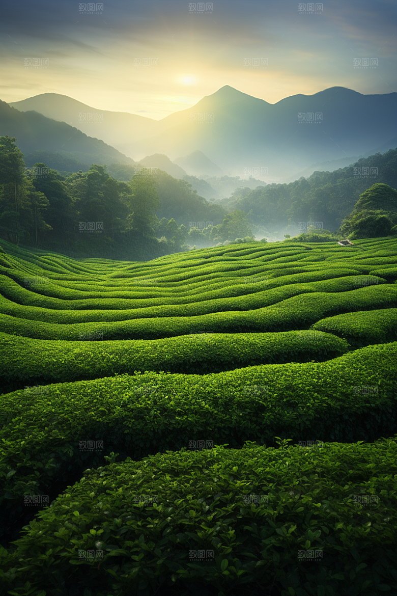 茶叶春茶自然摄影图