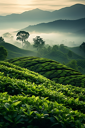 茶叶春天自然摄影图