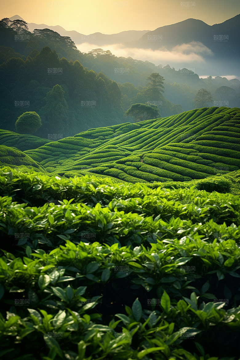 茶叶春茶自然摄影图
