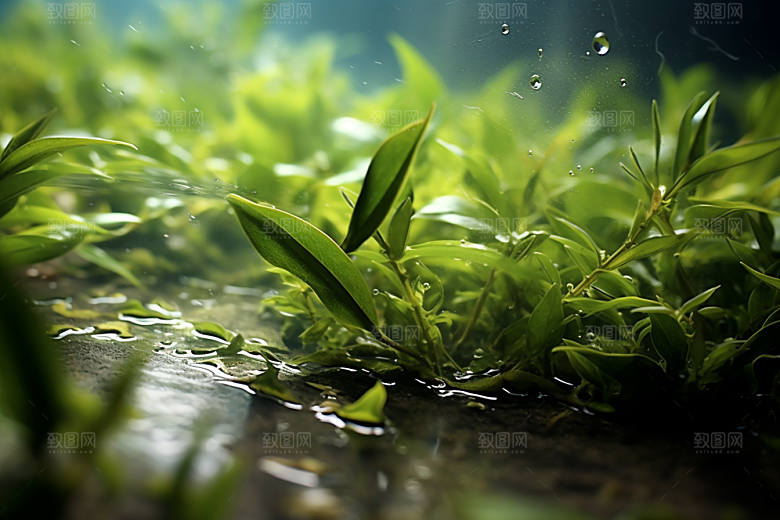茶叶茶树新茶摄影图