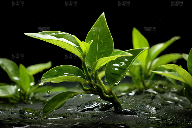 茶叶新茶自然摄影图