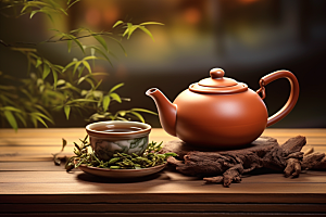 茶叶春天采茶摄影图
