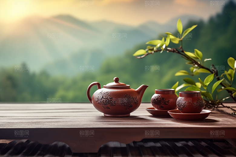 茶叶茶山自然摄影图