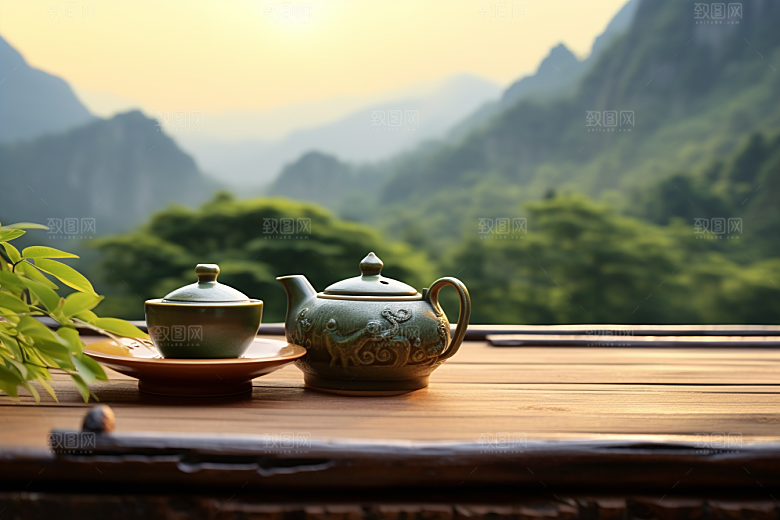 茶叶清新新茶摄影图