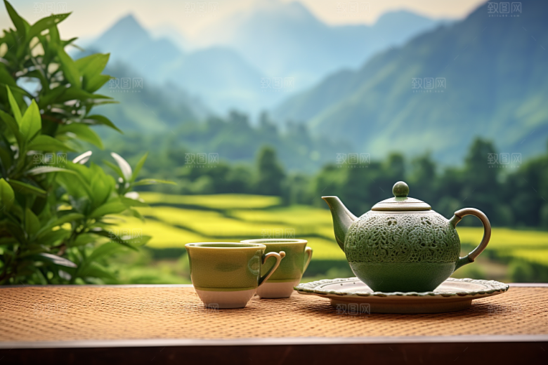茶叶采茶自然摄影图