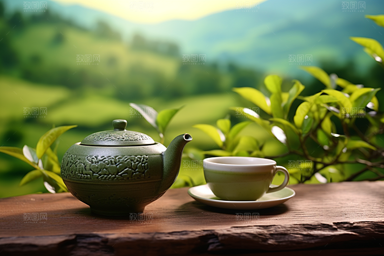茶叶春天春茶摄影图