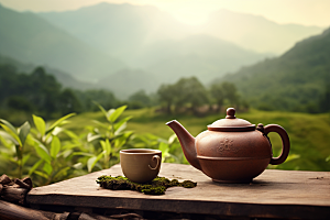 茶叶清新茶树摄影图