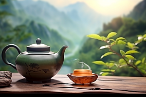 茶叶茶树清明谷雨摄影图