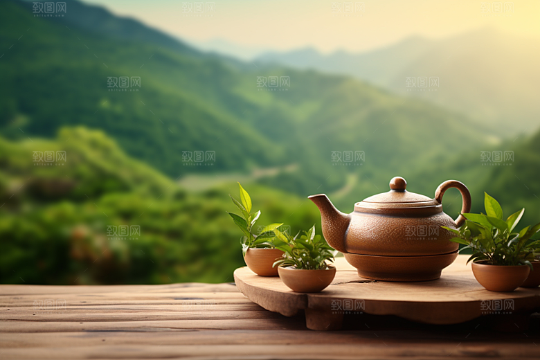 茶叶新茶采茶摄影图