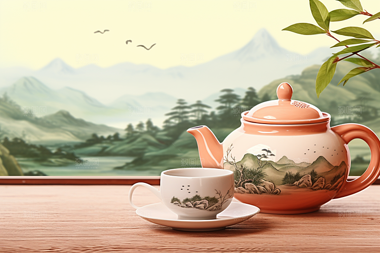 茶叶茶园茶树摄影图