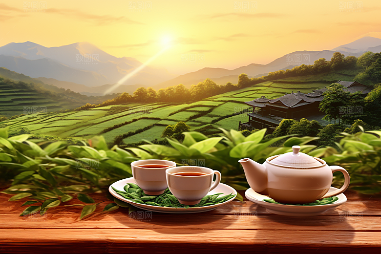 茶叶茶山高清摄影图