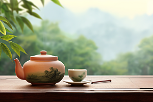 茶叶春茶自然摄影图