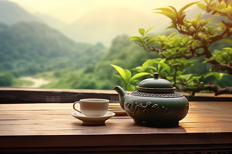 茶叶茶树春茶摄影图