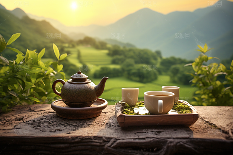 茶叶高清雨前龙井摄影图