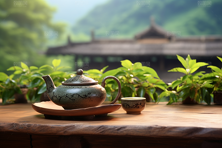 茶叶茶树茶山摄影图