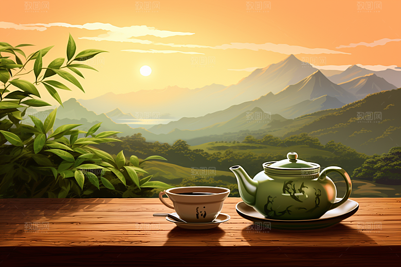 茶叶自然春天摄影图