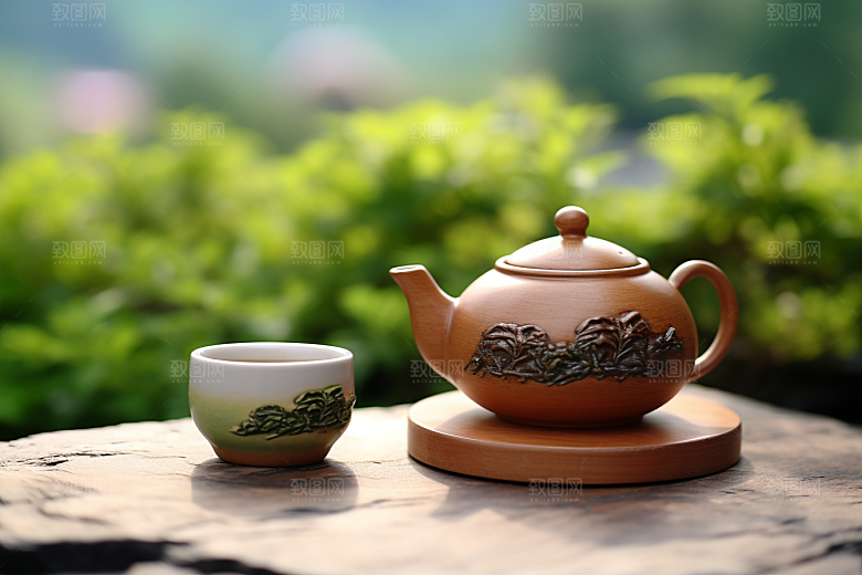 茶叶茶园新茶摄影图