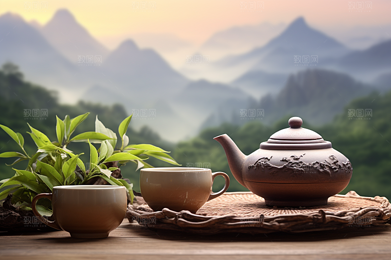 茶叶新茶春天摄影图