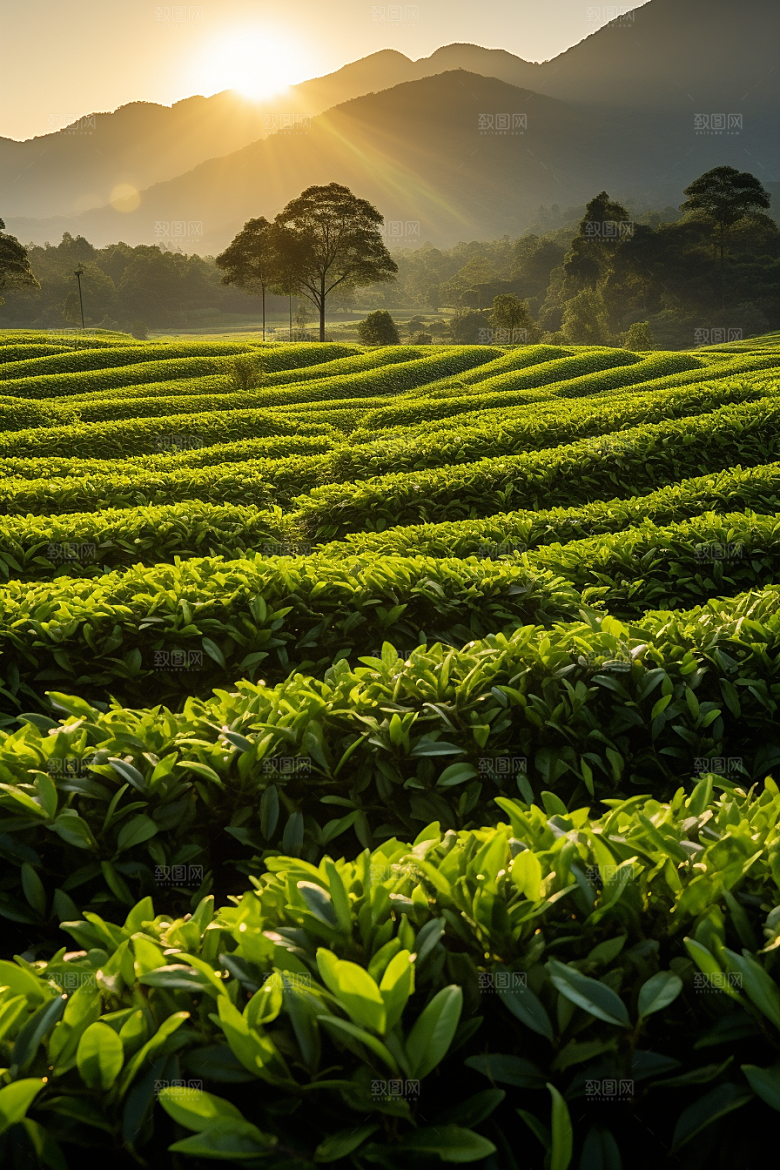 茶叶茶树春季摄影图