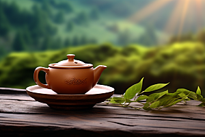 茶叶茶树新茶摄影图