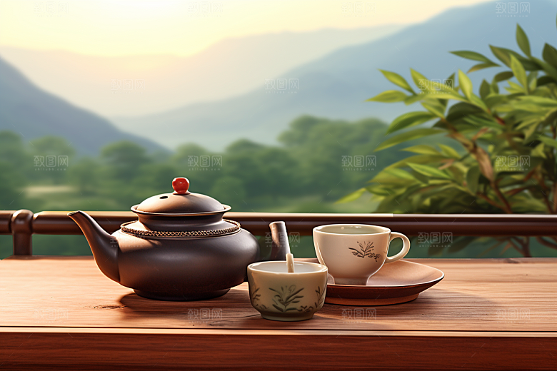 茶叶采茶高清摄影图