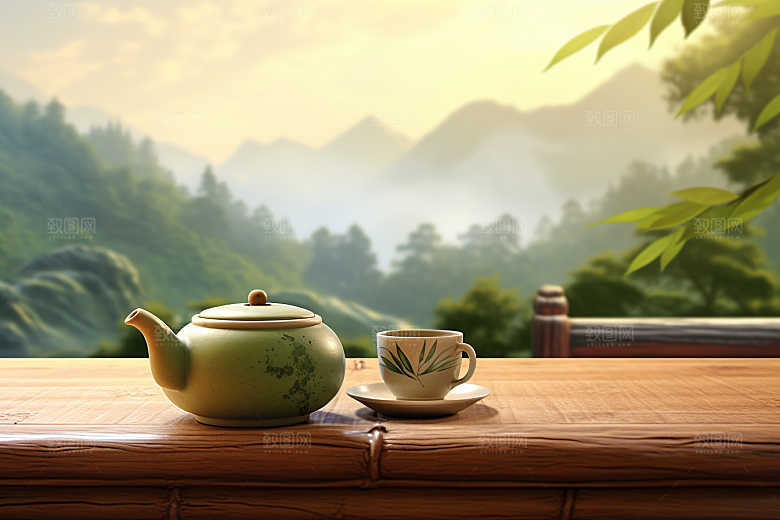 茶叶茶山清明谷雨摄影图