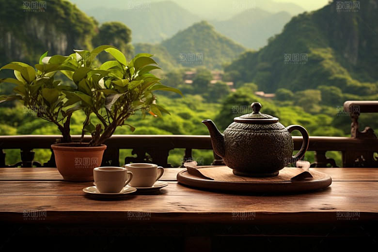 茶叶采茶春季摄影图