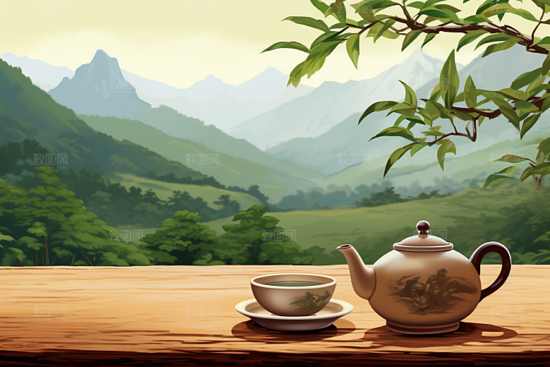 茶叶茶树清明谷雨摄影图