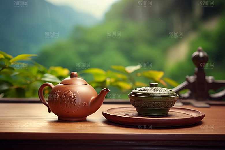 茶叶春季春茶摄影图