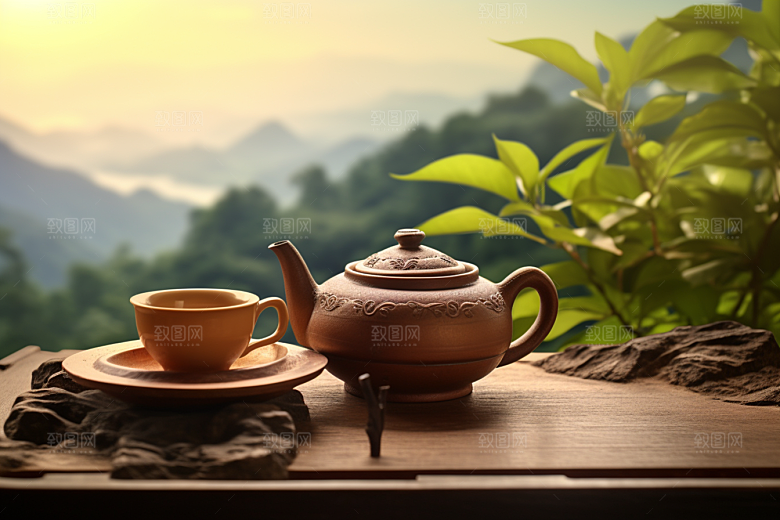 茶叶采茶雨前龙井摄影图