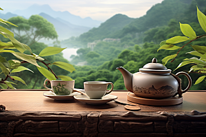 茶叶春天茶园摄影图