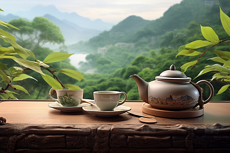 茶叶春天茶园摄影图