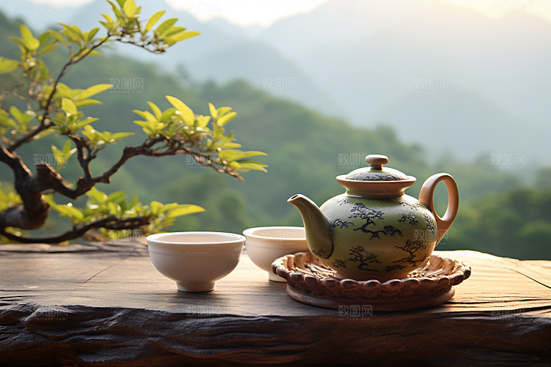 茶叶春天清新摄影图